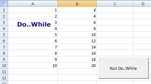 Excel VBA do. while loop
