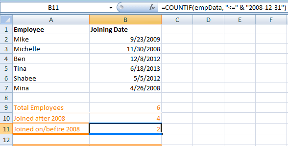 COUNTIFS date