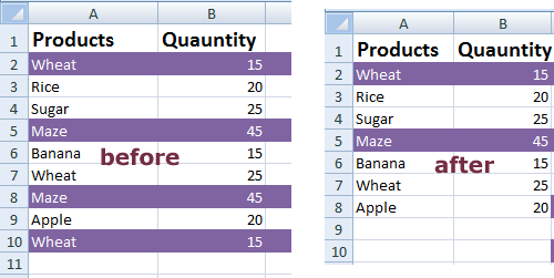 Excel duplicate bef a