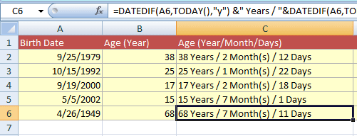 age-calculate years month days