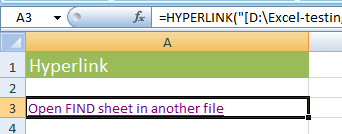 HYPERLINK another file