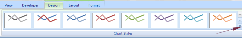 Excel line chart style