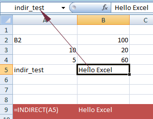 Excel INDIRECT name