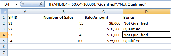 Excel AND IF