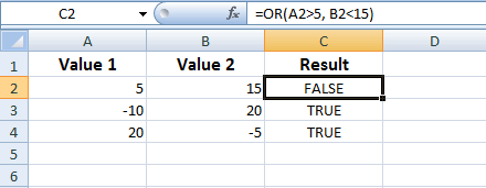 Excel OR multiple