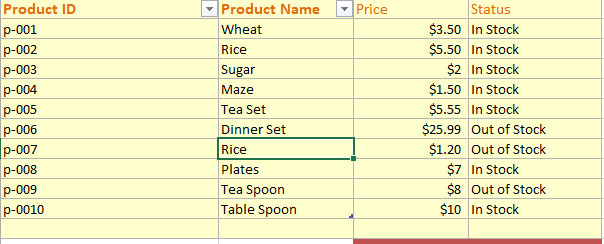 Excel-Style-Sample