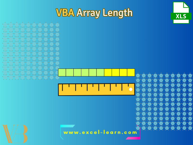 A graphical representation of an array with numbered elements illustrates its structure and length.