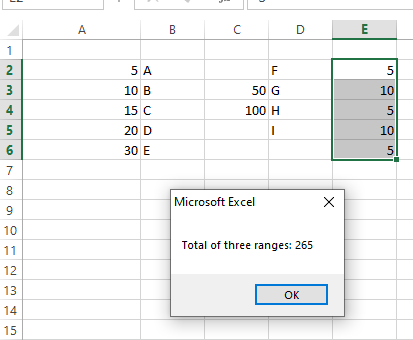 Excel-sum-range-multipe