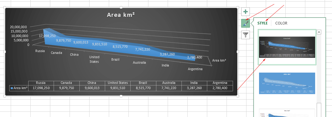 area-chart-style-dark
