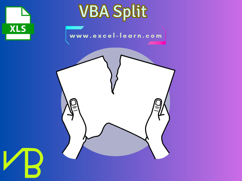 An illustration depicting the process of splitting strings in VBA programming